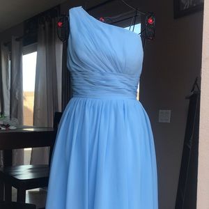 sky blue cocktail dress